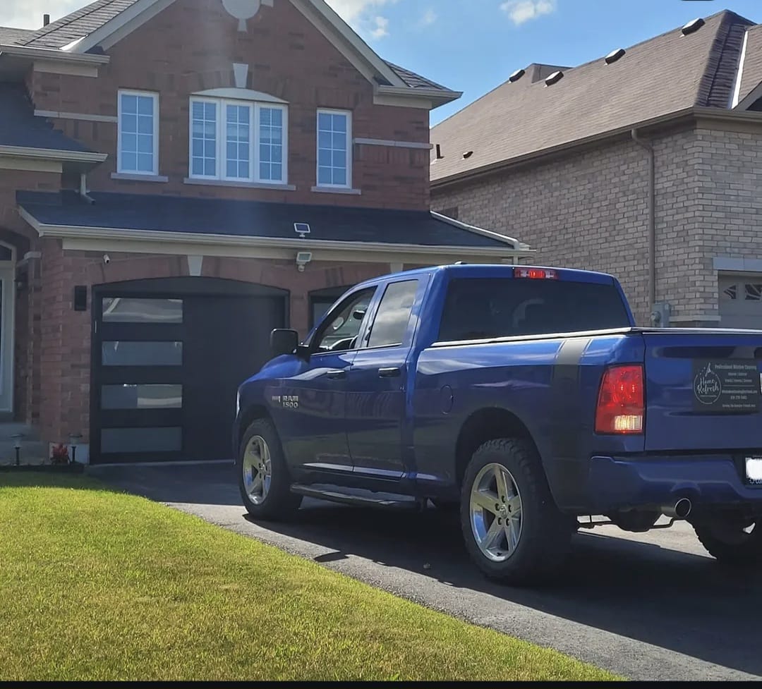 Home Refresh Cleaning service vehicle at a residential property